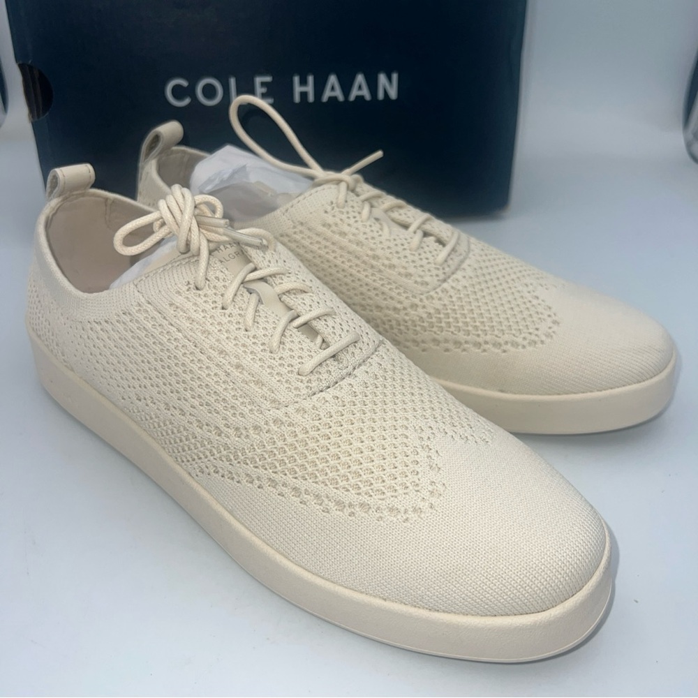 Cole Haan GrandPro Contender Stitchlite Oxford Sneaker Knit Ivory Women’s SZ 8.5 - Picture 3 of 10